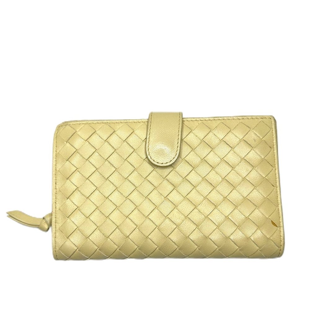 Bottega Veneta Intrecciato Lambskin Bifold Long Wallet